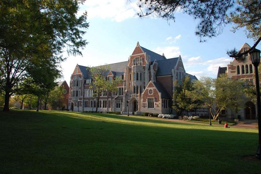 exterior of the main hall on the Agnes Scott College campus